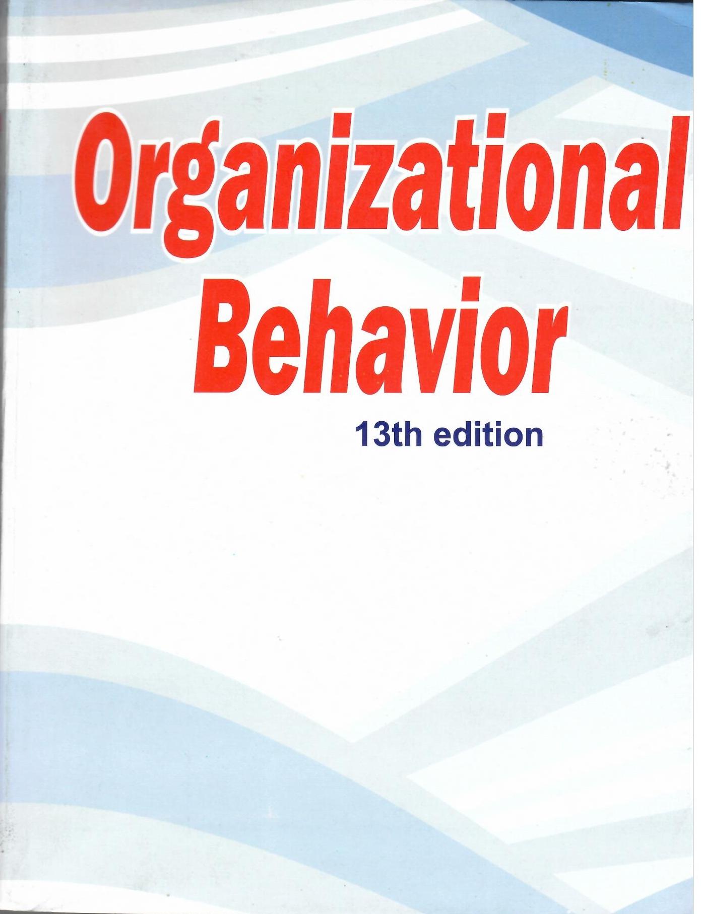 Organizational Behavior